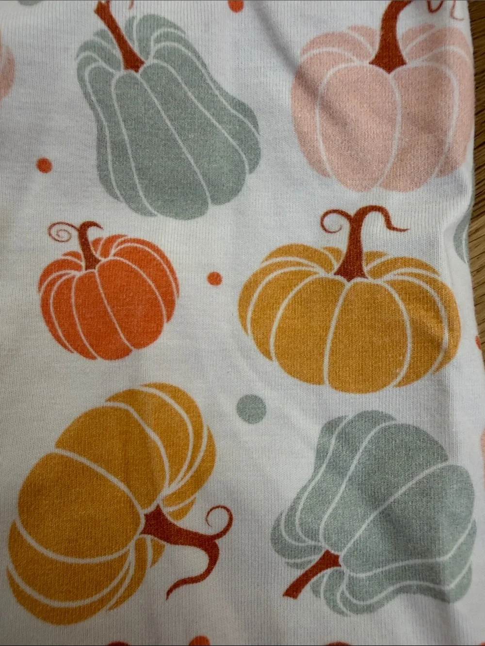 Girls Pink Ruffle Peplum Top & Pumpkin Print Leggings Set